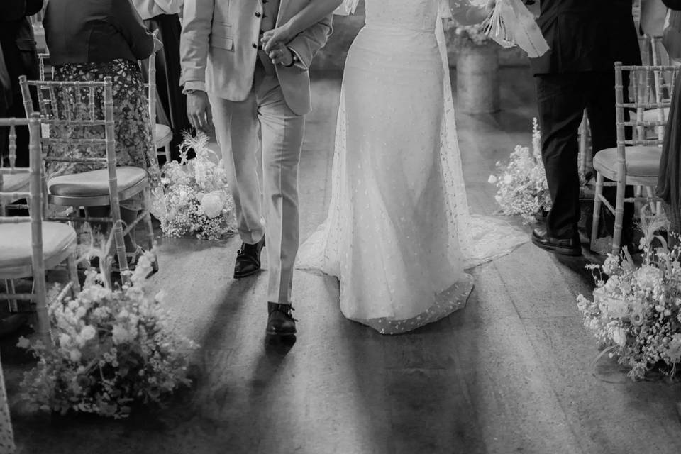 The excitement after 'I do'