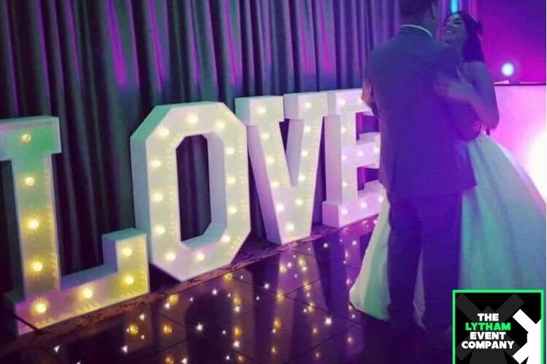 Light up LOVE letters