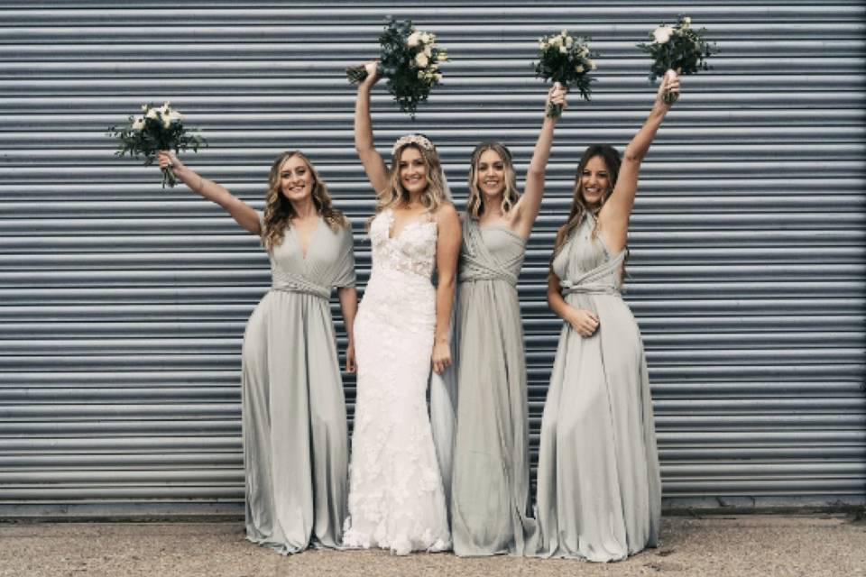 Multi-way bridesmaid dresses
