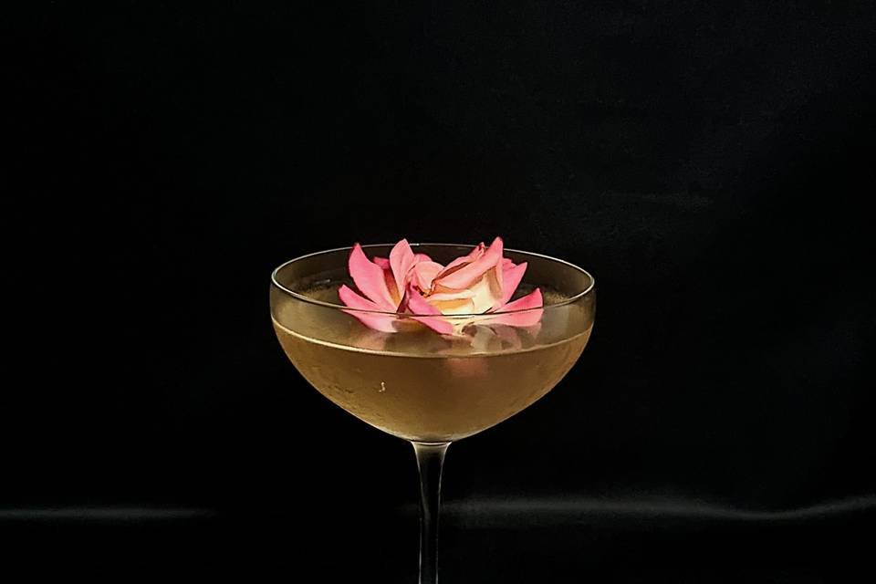 Lychee rose martini