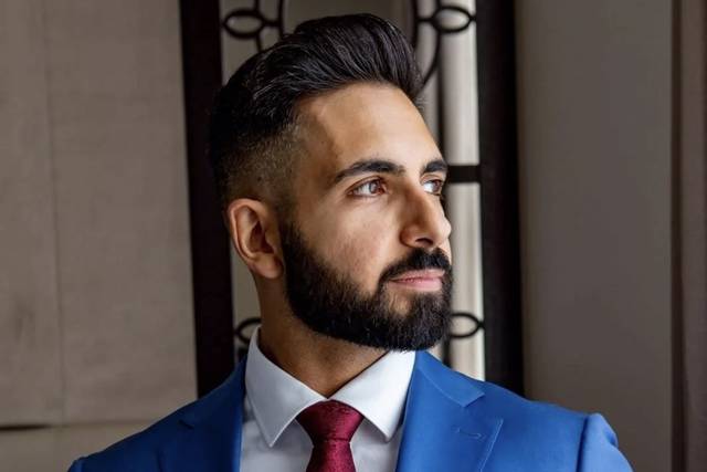 Royal blue suit