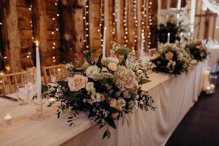 Romantic top table