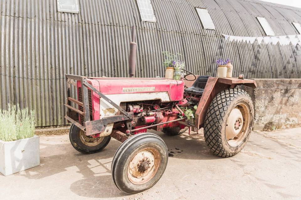 Vintage tractor display