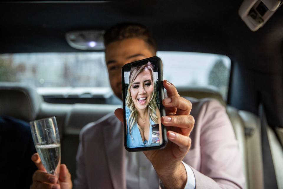 Video calls to the groom