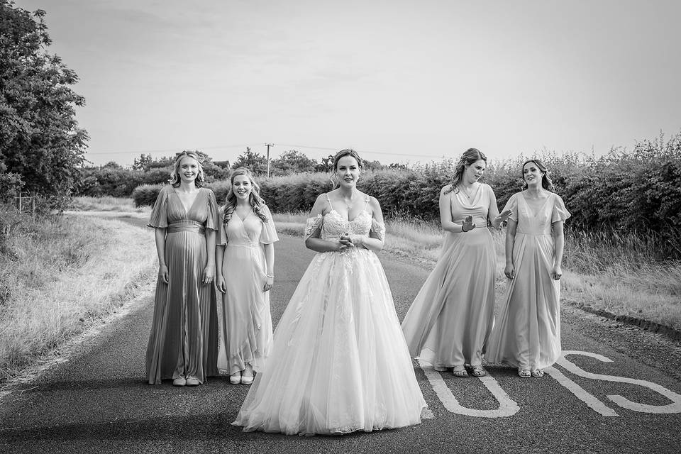 Alternative bridesmaids shot
