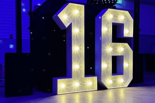 Disco light-up numbers