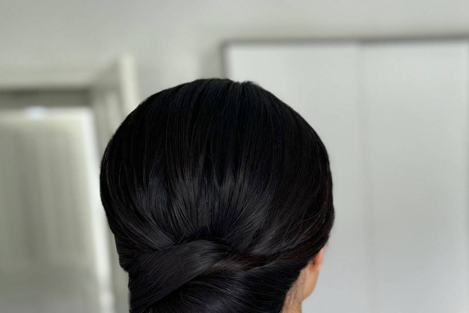 Bridal low bun