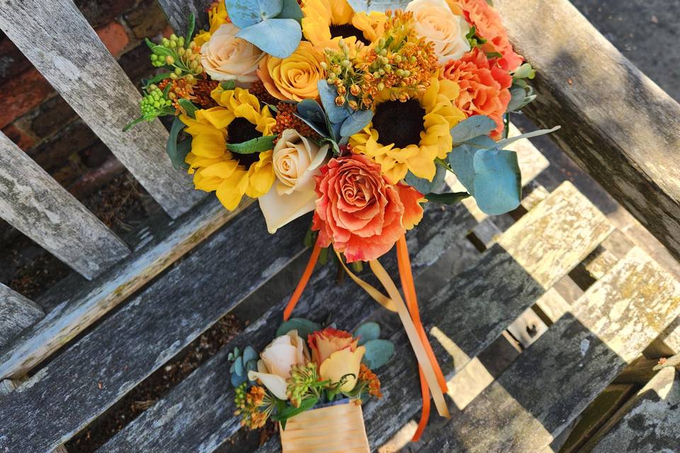 Bridal Bouquet & pocket square