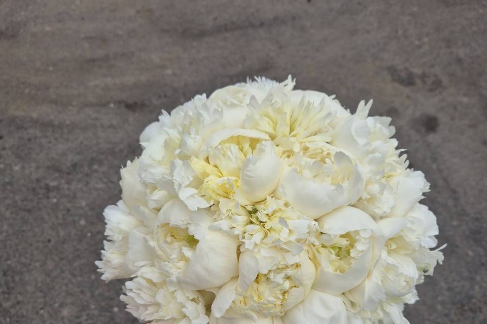 White Peony bouquet