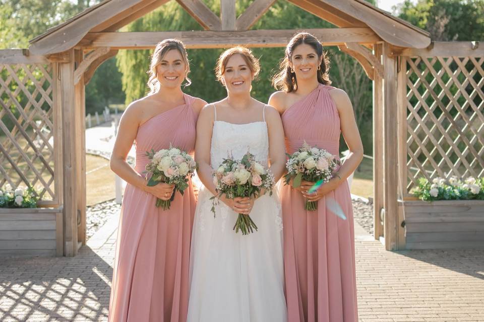 Pale pink and white wedding