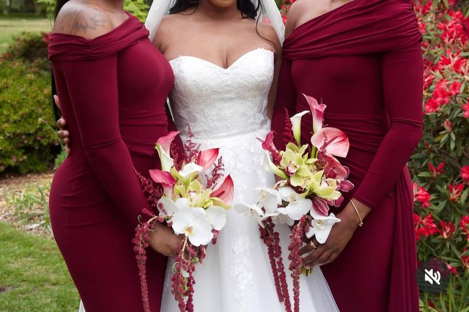 Bridesmaid bouquets