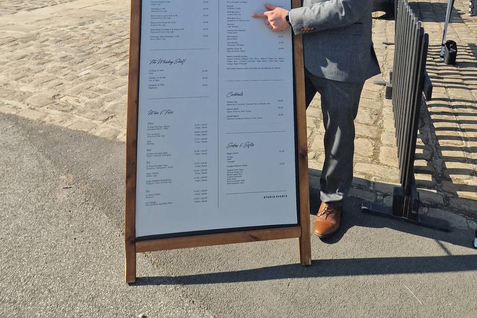 Personalised Menu