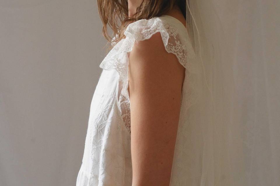 Orchid Headpiece with Veil
