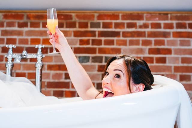 Bride in the bath