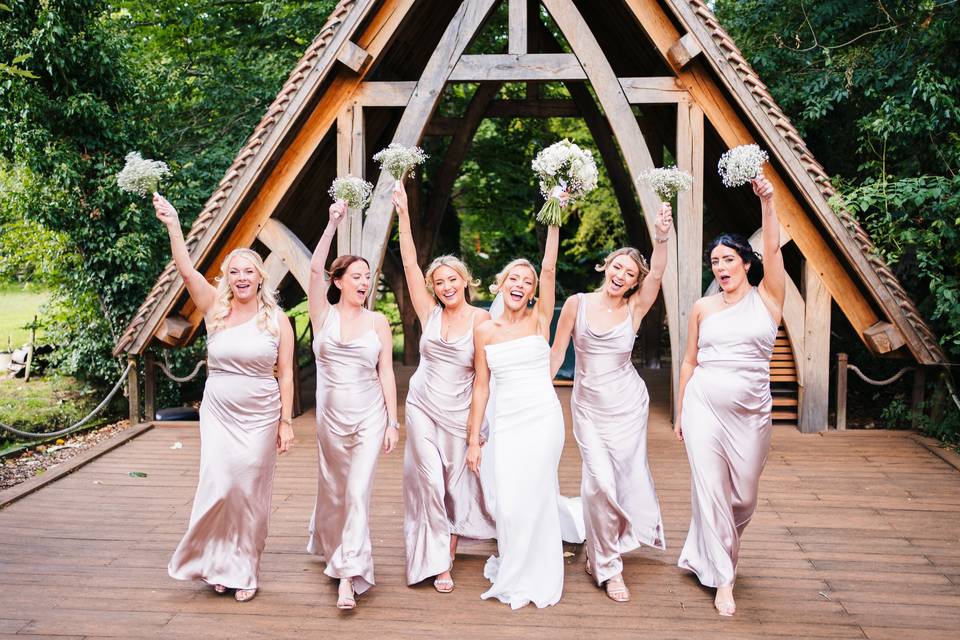 Bouquets in the air