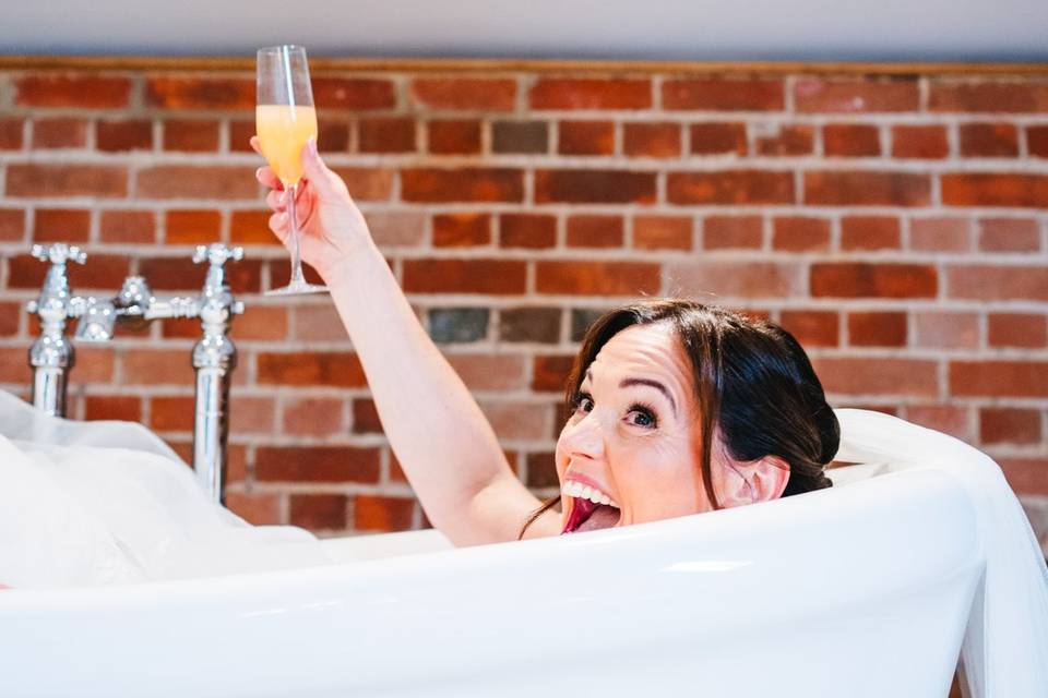 Bride in the bath