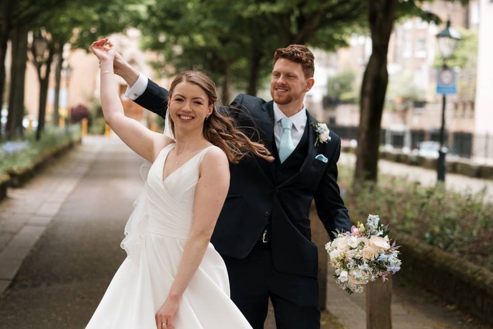 Twirling the bride