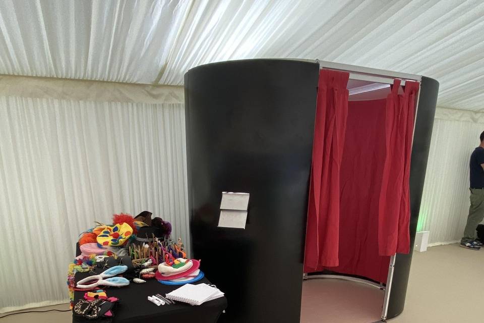 Props and black booth