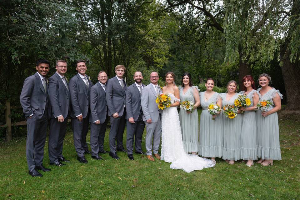 A stunning wedding party