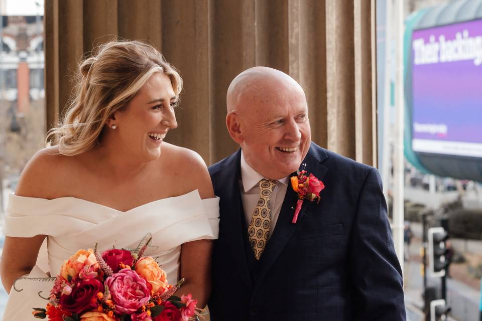 Bride and dad