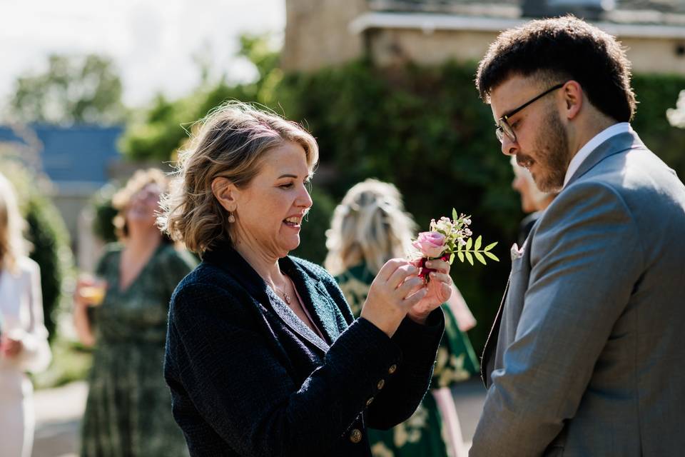 Helping the groom