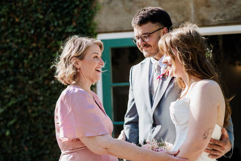 Tammy with the couple