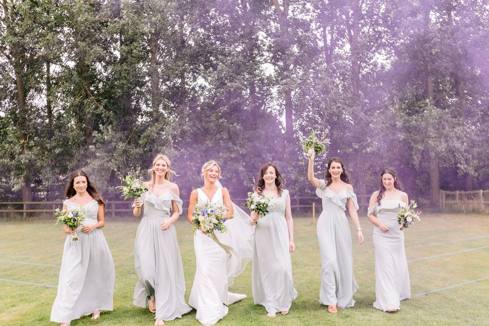 Beautiful Bride & Bridesmaids