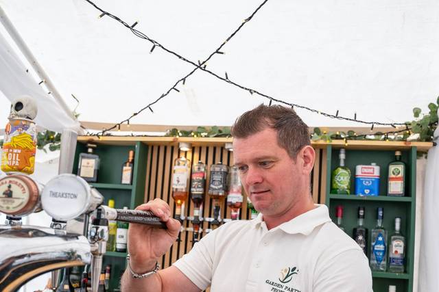 Bartender mixing