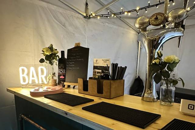 Our marquee bar set up