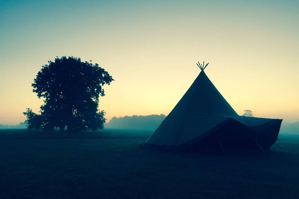 The Giant tipi at dawn