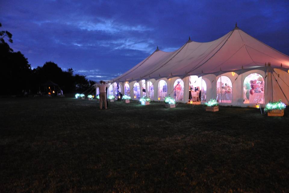 Marquee at night