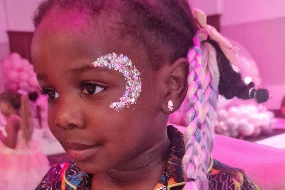 Glitter bubble braids