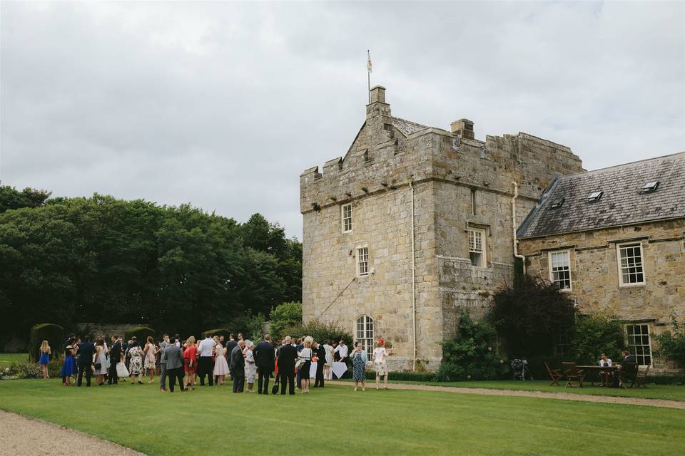 Drinks reception on the lawns