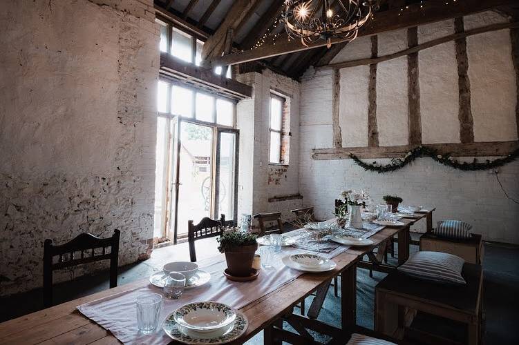 Beautiful chandelier and natural light