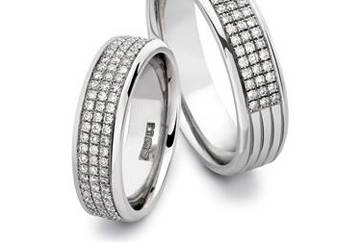 18ct White Gold Wedding Rings by Christian Bauer