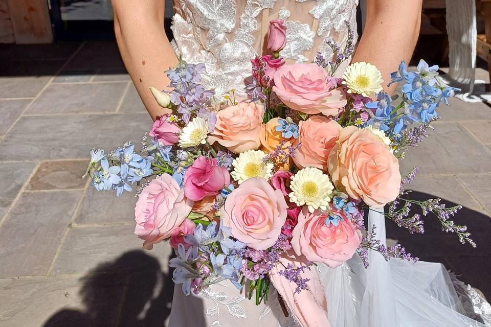 Spring Pastel bridal bouquet