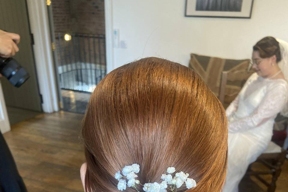 Smooth bridesmaid bun