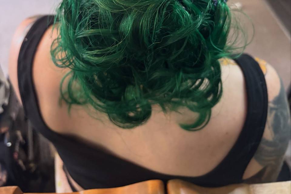 Boho hair with flowers