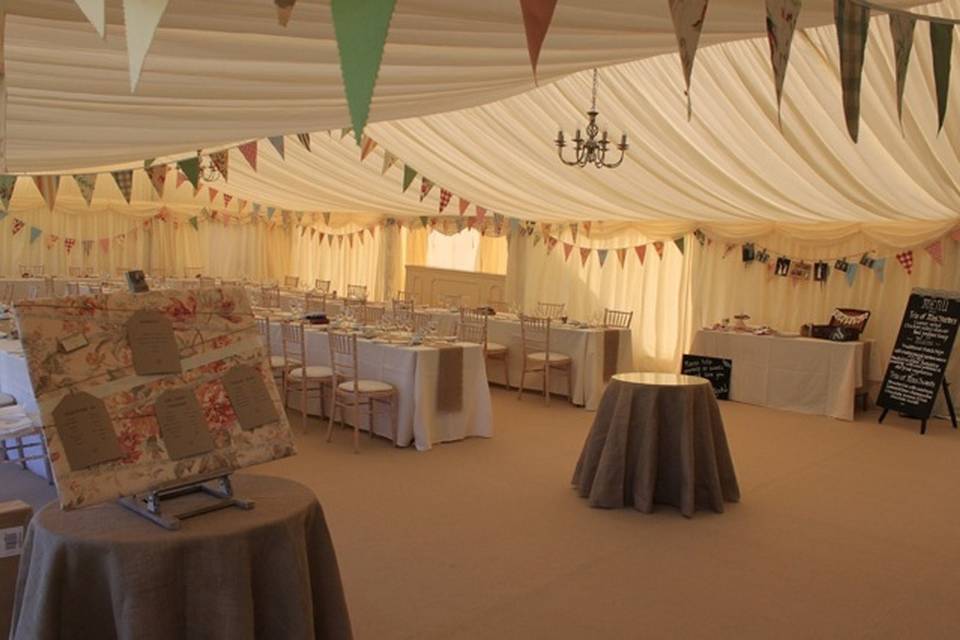 Long tables and bunting