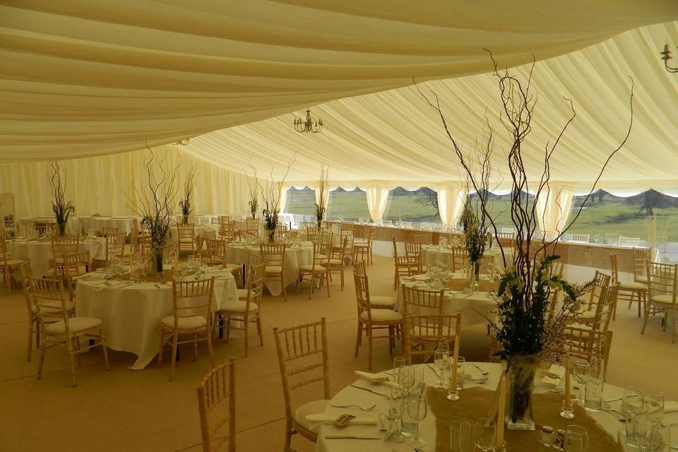 Marquee dining area