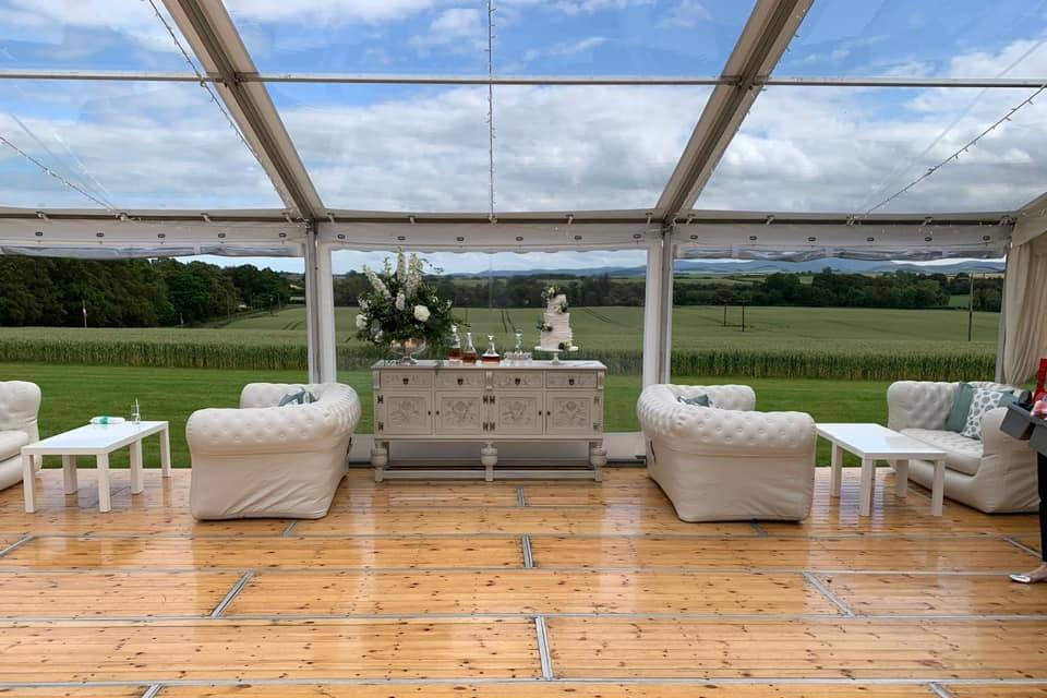 Clear marquee roofs & sides