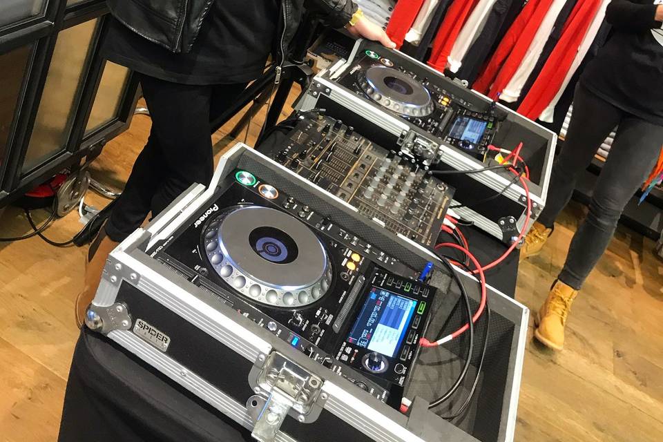 Ryan DJing at Timberland