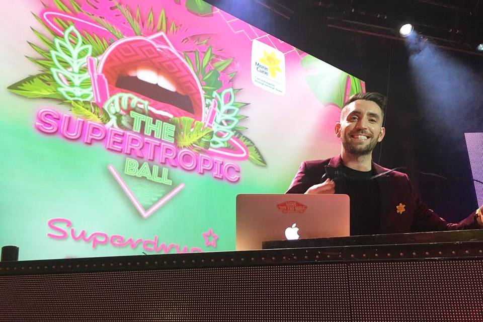 Ryan DJing in Camden Roundhouse