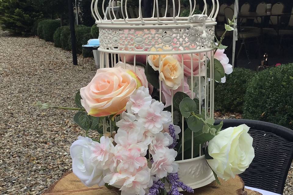 Flower bird cage