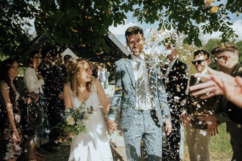 Confetti over the bridge