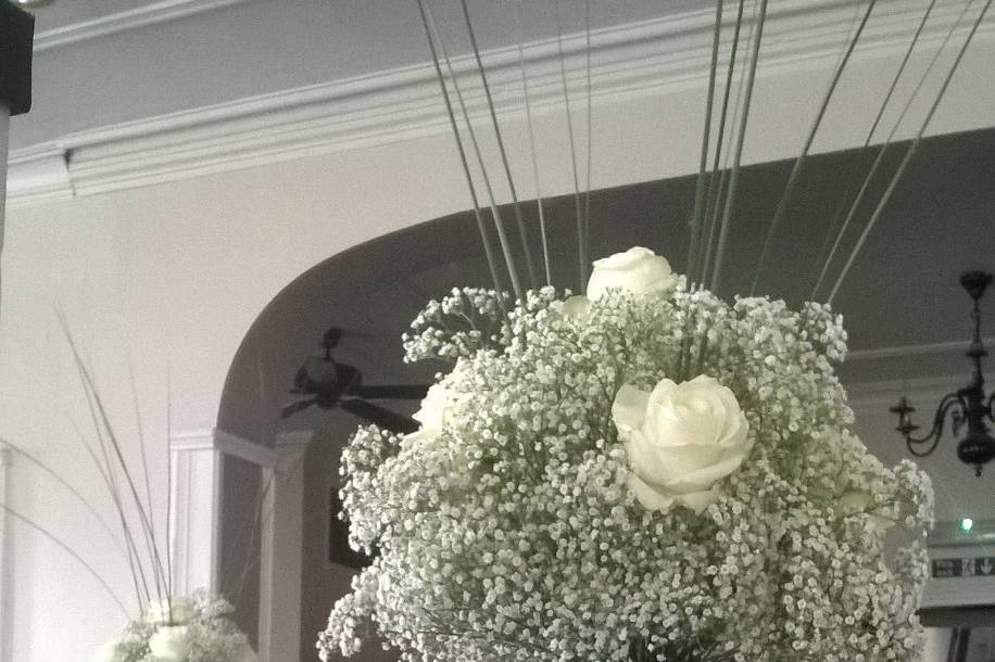 Gypsophila centrepieces