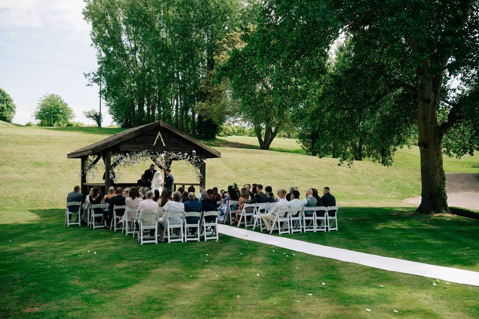 Ceremony in Pergola