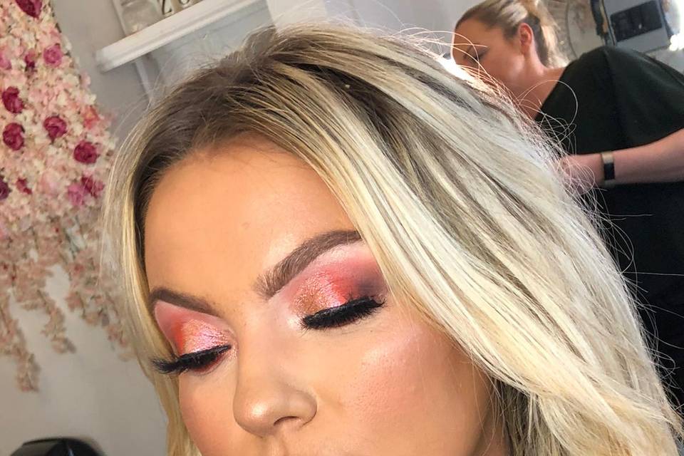 Glam makeup