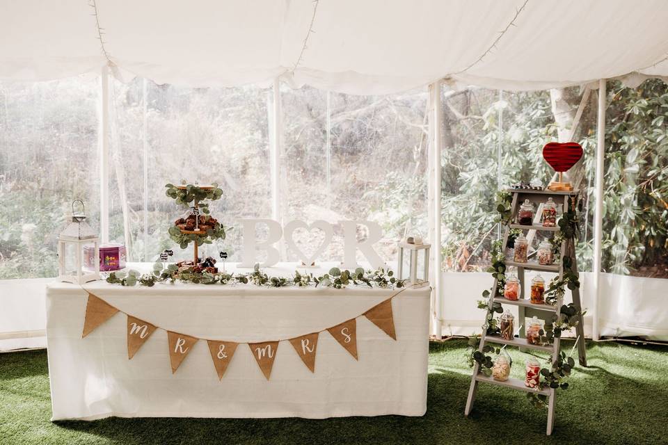 Reception in the Dell Tent