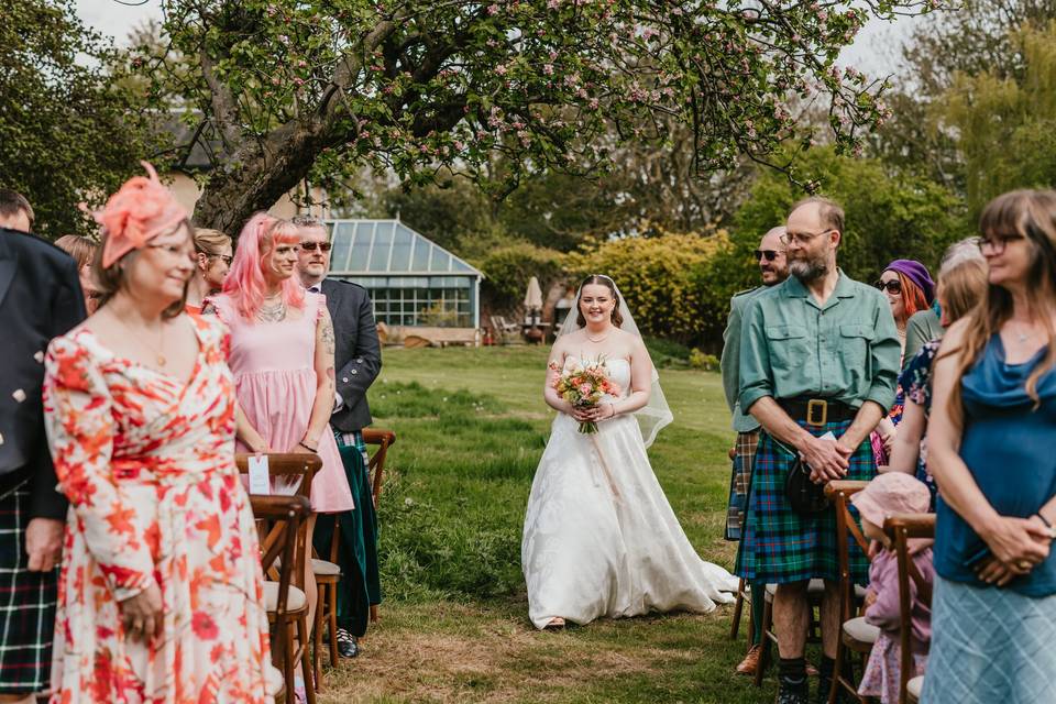 Walking down the aisle